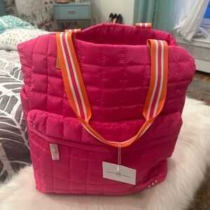 Tenley Three Sisters Fuchsia Quilted Women's Tote Bag